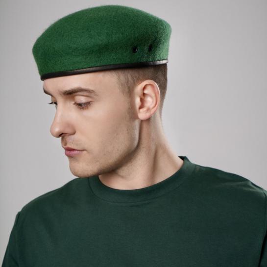 Береты из фетра — Берет зеленый — фото