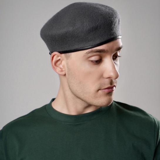 Береты из фетра — Берет серый — фото