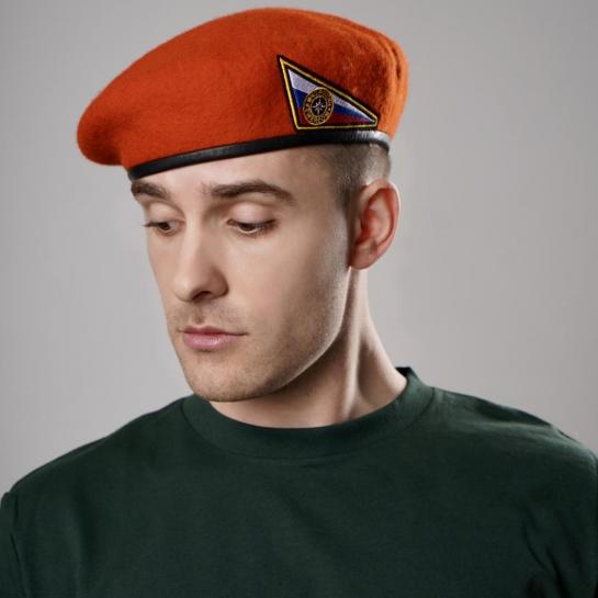 Береты из фетра — Берет оранжевый — фото