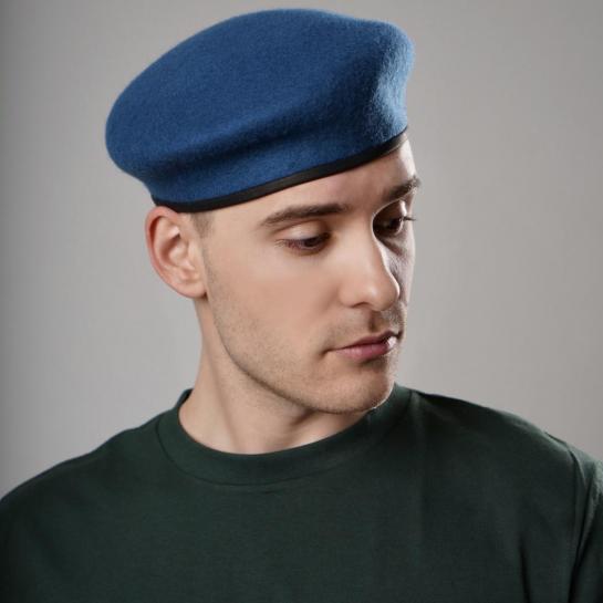 Береты из фетра — Берет голубой — фото