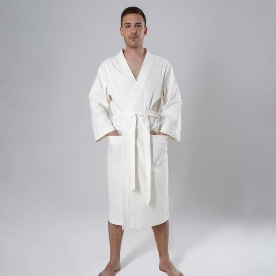 Белый вафельный халат "Классика" — фото-545_3